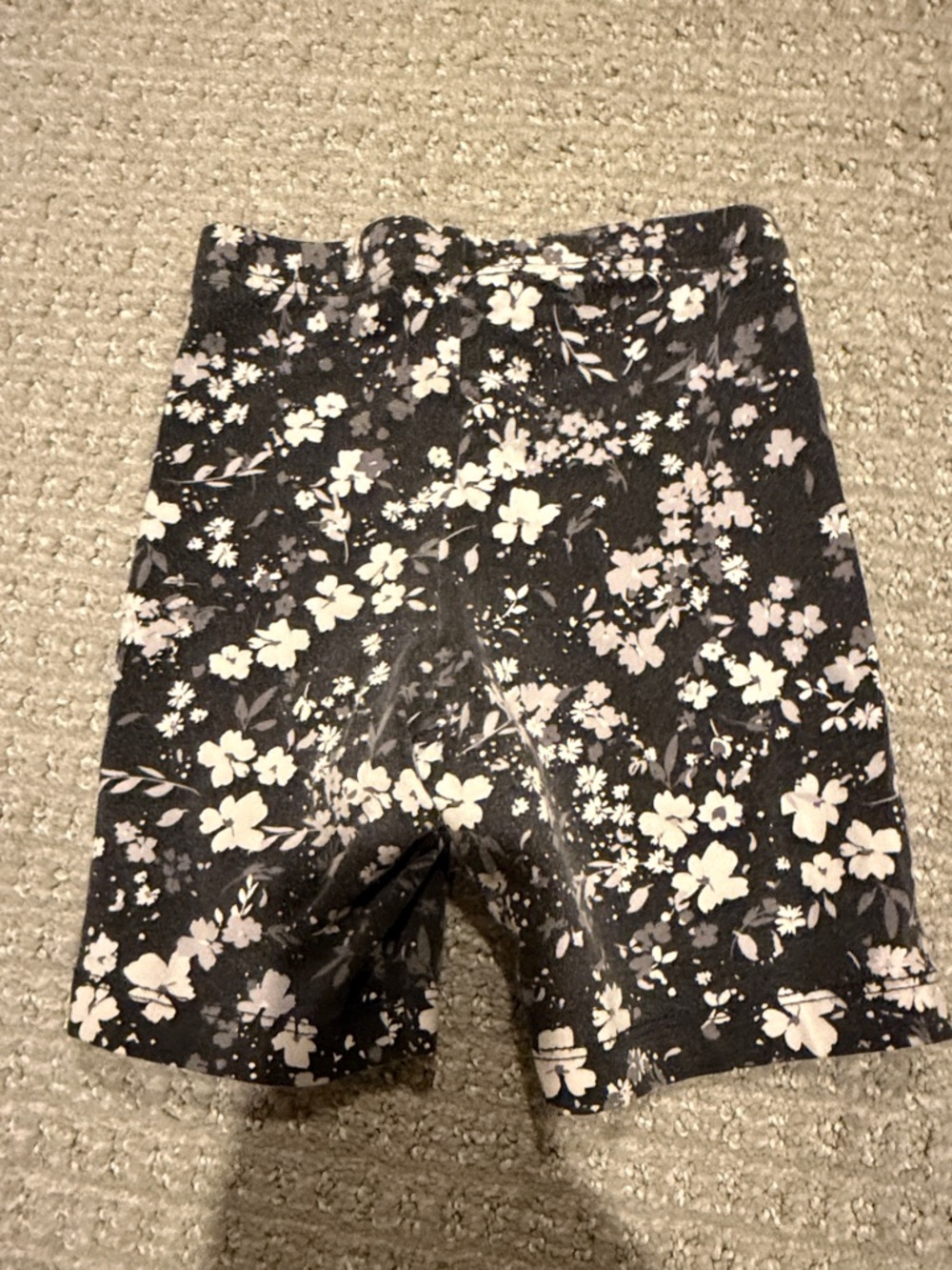 Old Navy Black Floral Athletic Shorts